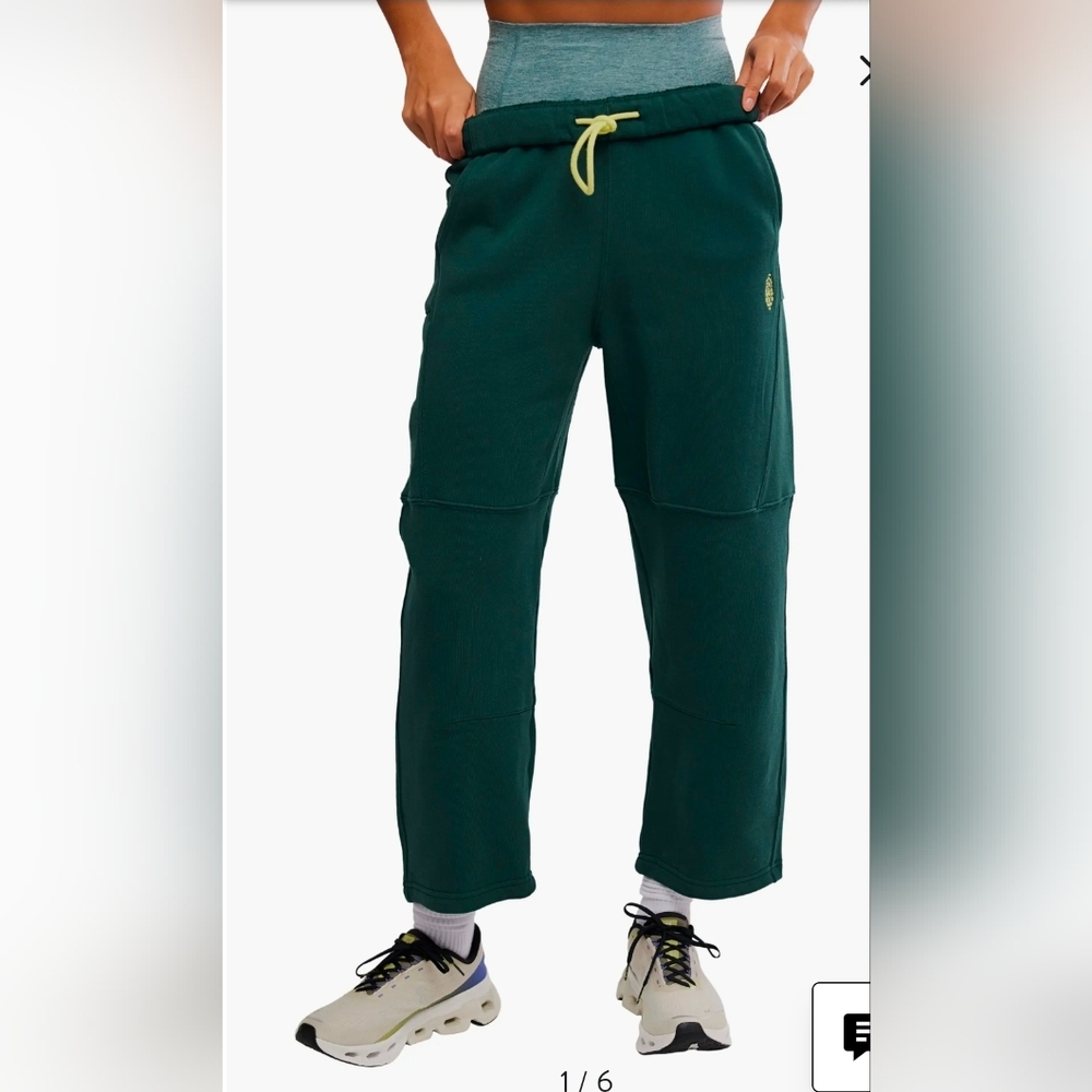 FP Movement Top Score Cotton Pants Evergreen NwoT Size S